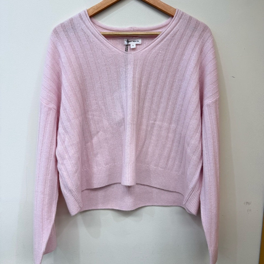 Spring and Mercer Pink Cashmere Sweater Size Large (NWT)